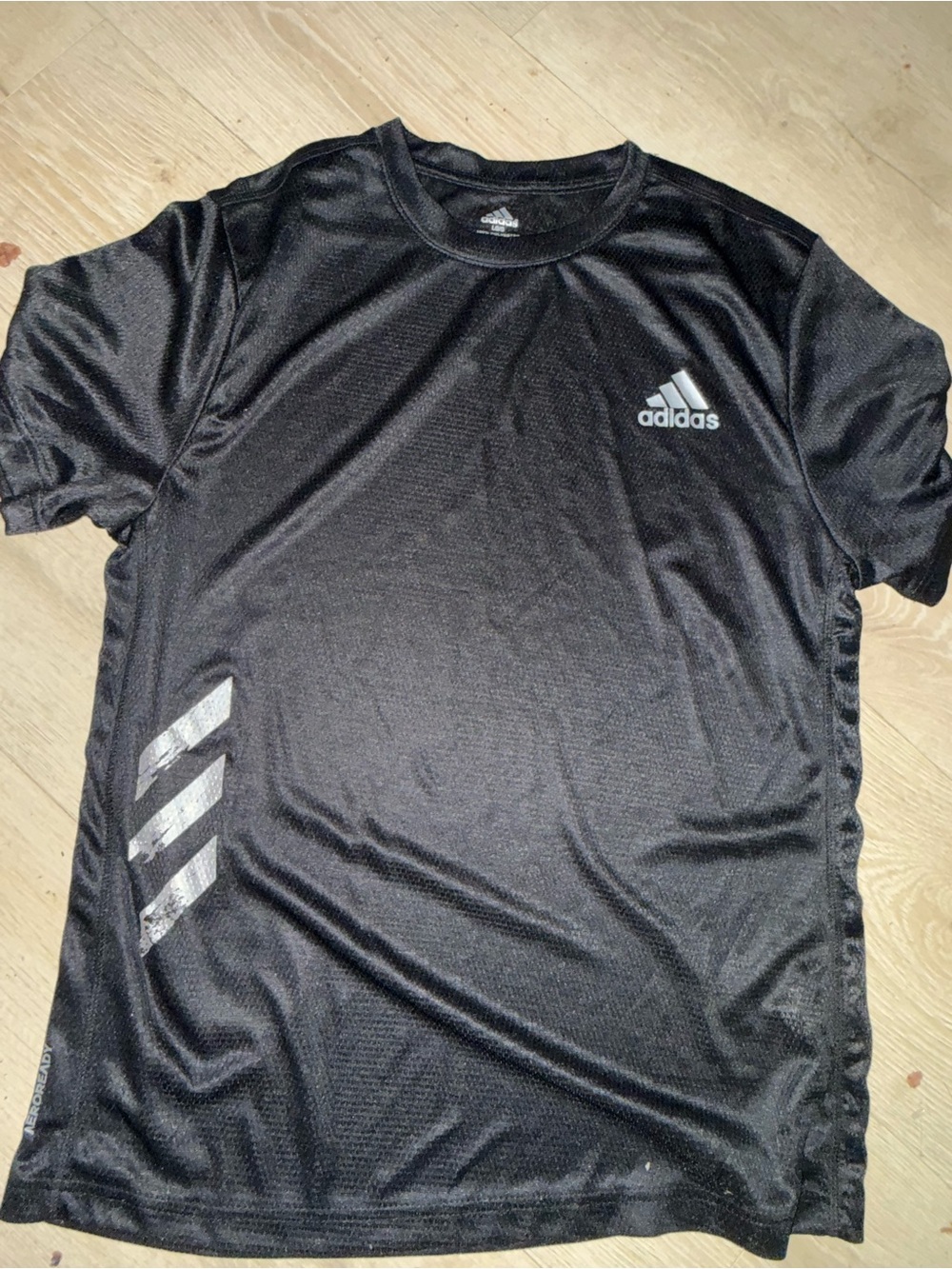 Adidas Men’s Black Athletic Short-Sleeve Training Shirt